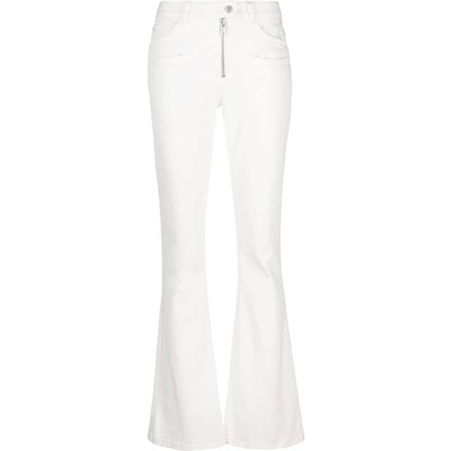 Courrèges - low-rise bootcut jeans - women - Cotton/Cotton/Elastane - 29 - White