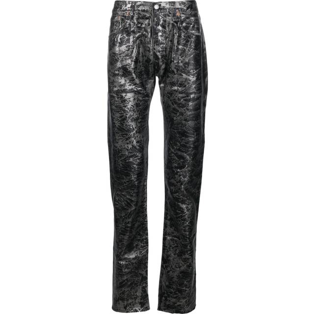 GALLERY DEPT. - abstract-print metallic straight-leg jeans - men - Cotton - 30 - Black