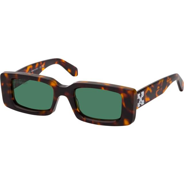 Off-White Unisex OERI016 Arthur 6455 Havana green Sunglasses Acetate Havana Green Squared Normal