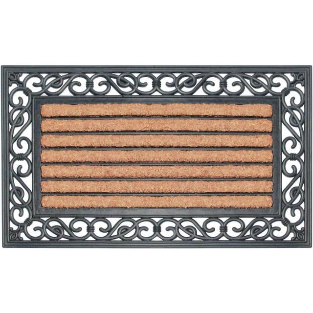 A1HC Natural Coir and Rubber Large Door Mat 18x30 Thick Durable Doormats for Door Entrance Heavy Duty Thin Profile Door Mat Easy to Clean Long Lasting