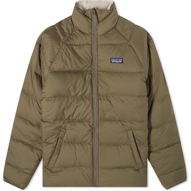 Patagonia - Reversible Silent Down Jacket - Down jacket size S, olive
