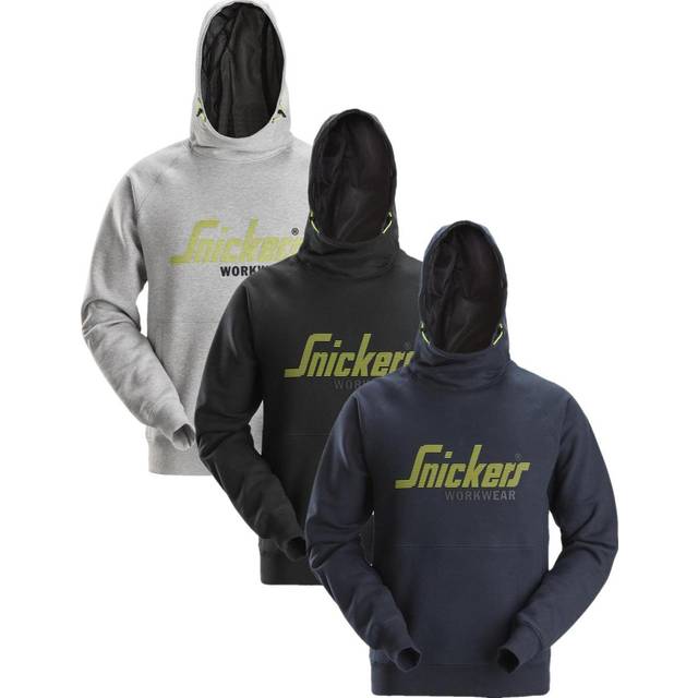 Snickers 2845 Logo Hoodie Grey Melange S Colour: Grey Melange, Chest S
