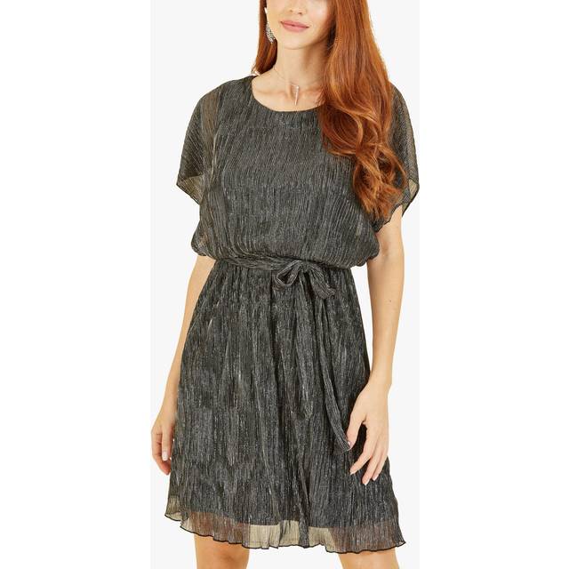 Mela London Womens Black Sparkle Kimono Sleeve Skater Dress - Size 8 UK