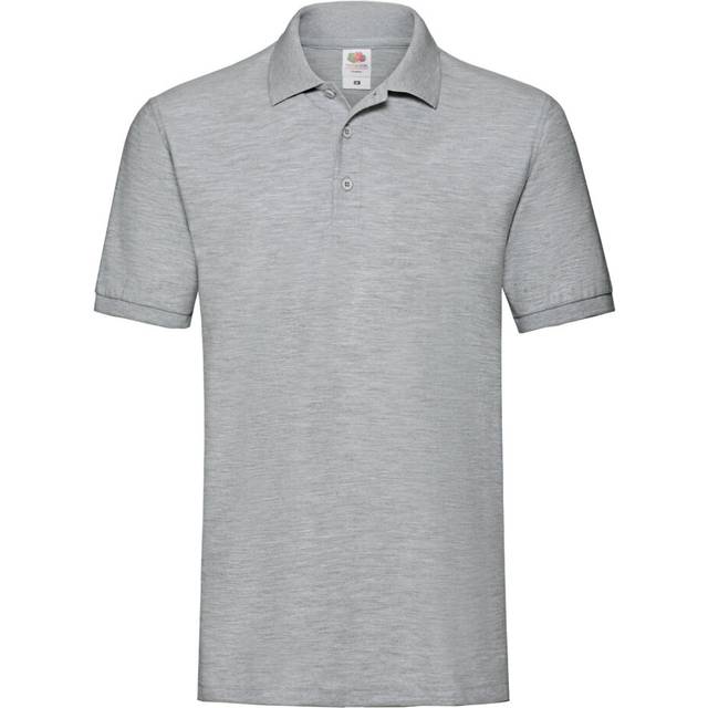 (S, Athletic/Heather) Fruit Of The Loom Premium Mens Short Sleeve Polo Shirt