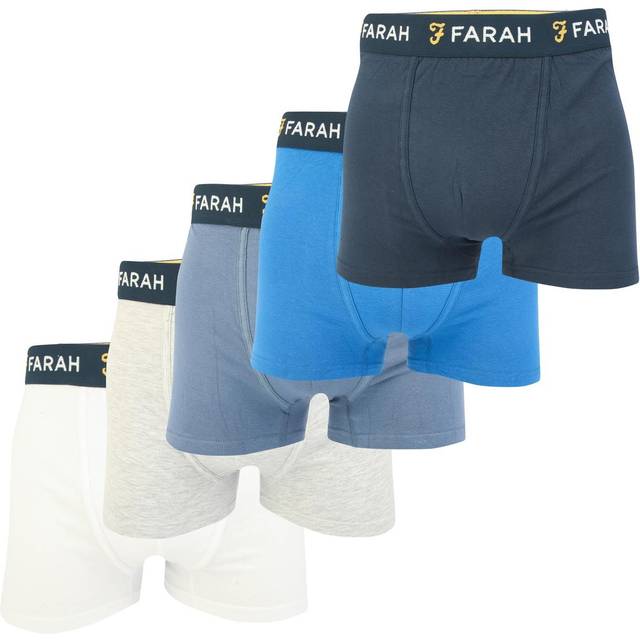(XL) Farah Mens Augustus 5 Pack Underwear Boxer Shorts
