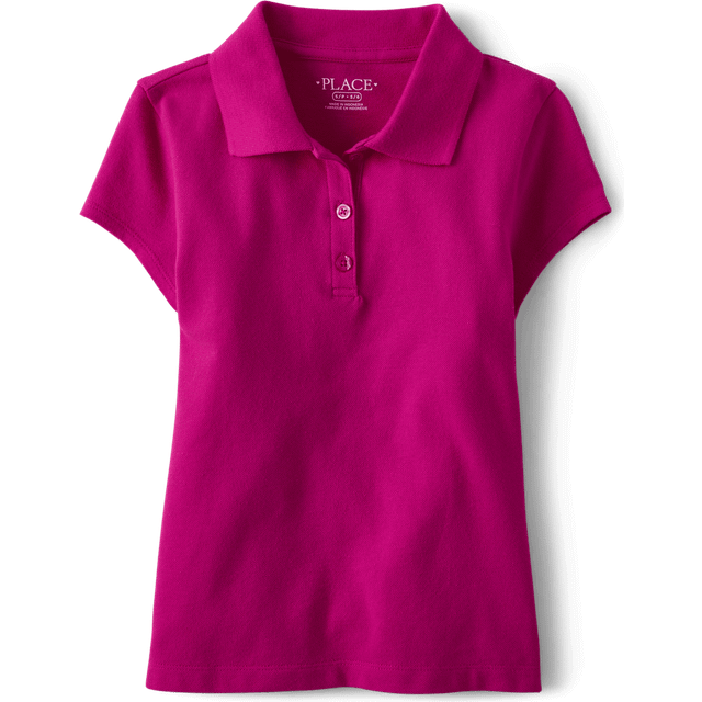 The Children's Place girls Uniform Pique Polo Shirt  Aurora Pink  Smal