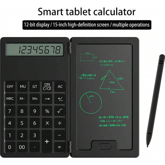 SHEIN Mini Calculator & Writing Pad Multi-Function Portable Calculator Business & Student Office Supplies Back To School