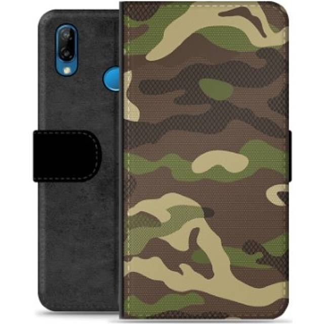 Huawei P20 Lite Premium Plånboksfodral - Kamouflage
