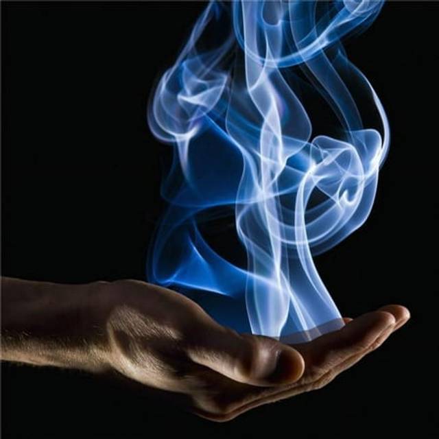 Smoke Wisps From A Hand Poster Print, Large - 24 x 24