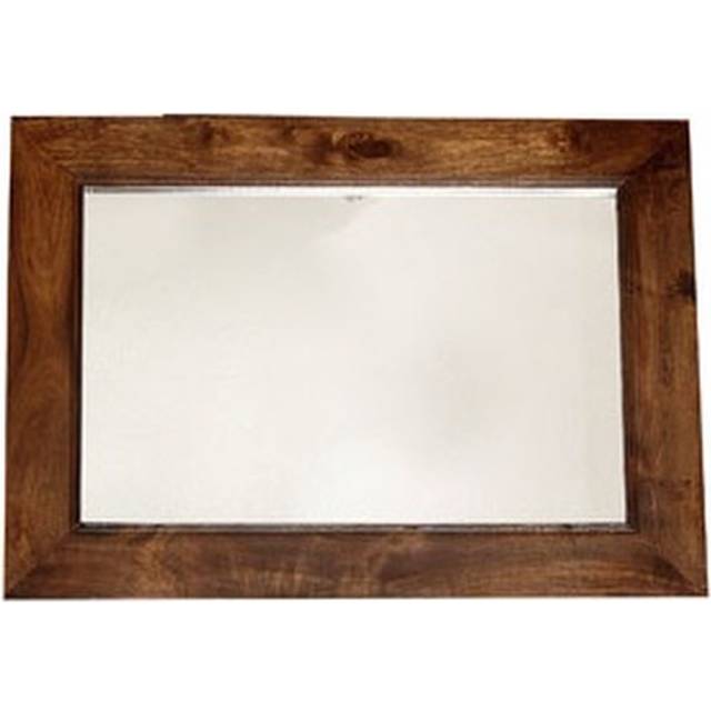 Dakota Dark Mango Solid Wood Frame Mirror - Brown