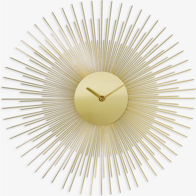 John Lewis Spindle Metal Analogue Wall Clock, 45cm, Gold