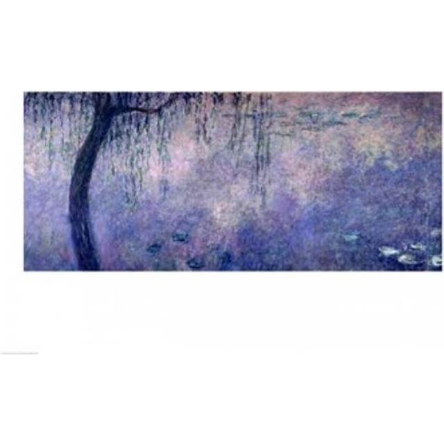 Waterlilies Two Weeping Willows Left Section 1914-18 Poster Print by Claude Monet - 24 x 18 in.
