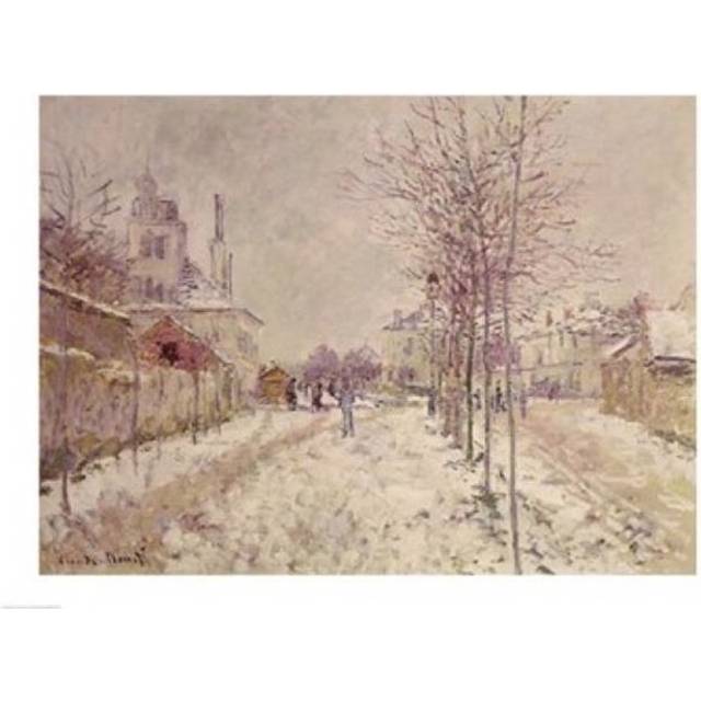 Snow Effect Poster Print by Claude Monet - 24 x 18 in.