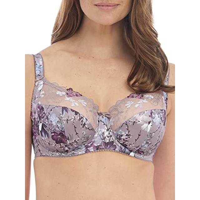 Fantasie Womens Ellyn Side Support Bra Vintage Blossom - Grey Nylon - Size 30D UK BACK/CUP