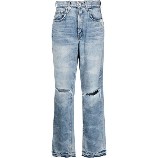 Cotton Citizen - Kate straight-leg ripped jeans - women - Cotton/Recycled Cotton - 27 - Blue