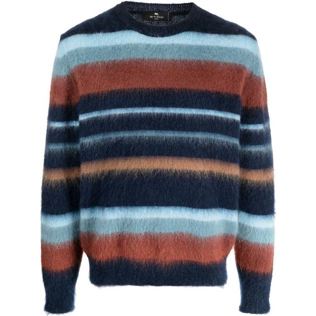 ETRO - striped sweater - men - Mohair/Wool/Nylon - L - Blue