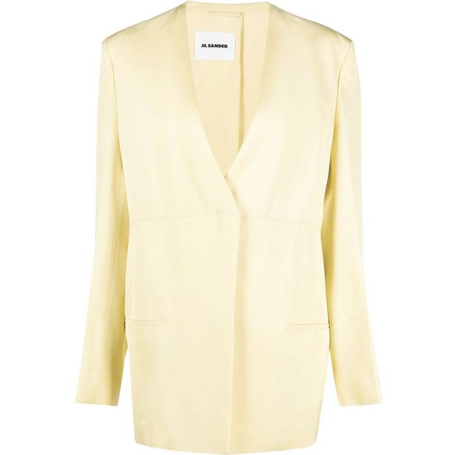 Jil Sander - split-back blazer - women - Spandex/Elastane/Viscose/Viscose - 36 - Green