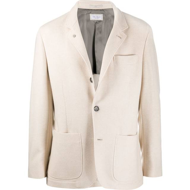 Brunello Cucinelli - single-breasted cashmere blazer - men - Cupro/Cashmere - M - Neutrals