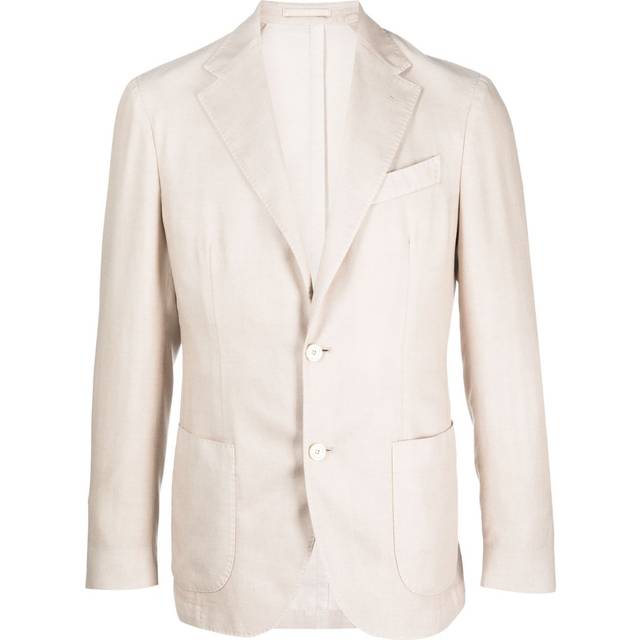 Lardini - single-breasted blazer - men - TENCEL™/Wool/Polyester - 54 - Neutrals