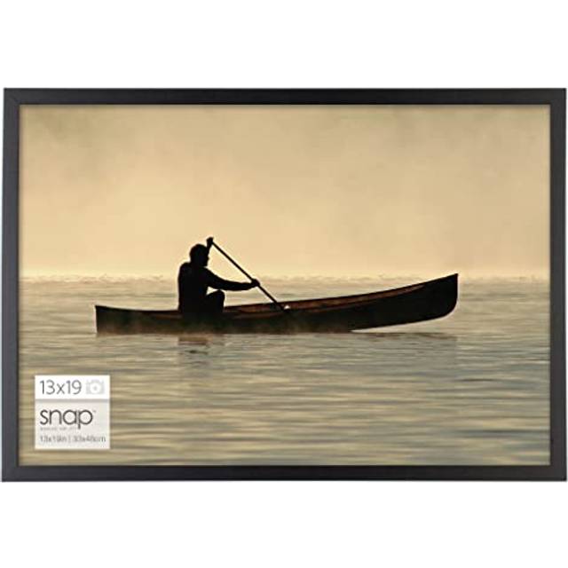 "Snap- 13""""x19"""" - Black Wood Wall Mount Poster Frame - Enhance Your Space with Large-Scale Art Display - Rectangular Wall Mount - Hanging Fr"