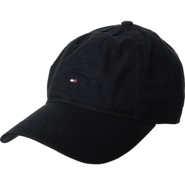 Tommy Hilfiger Men's Logo Dad Baseball Cap Hat  Th Deep Black T  One Size US