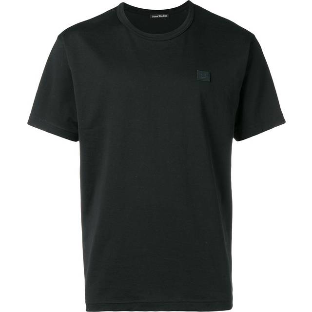 Acne Studios - face-patch crew neck T-shirt - unisex - Organic Cotton - XXS - Black