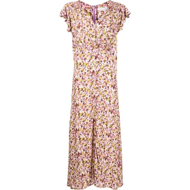 Faithfull the Brand - Magdelena V-neck midi dress - women - Rayon - XS - Purple