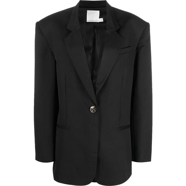 Christopher Esber - The Bermuda oversize blazer - women - Wool/Polyester/Polyester/Viscose - 8 - Black