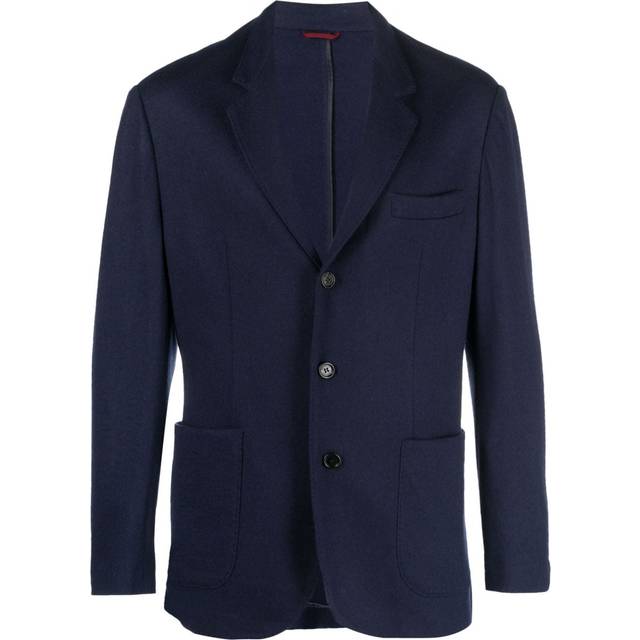 Brunello Cucinelli - single-breasted cashmere blazer - men - Cashmere/Cupro - 54 - Blue