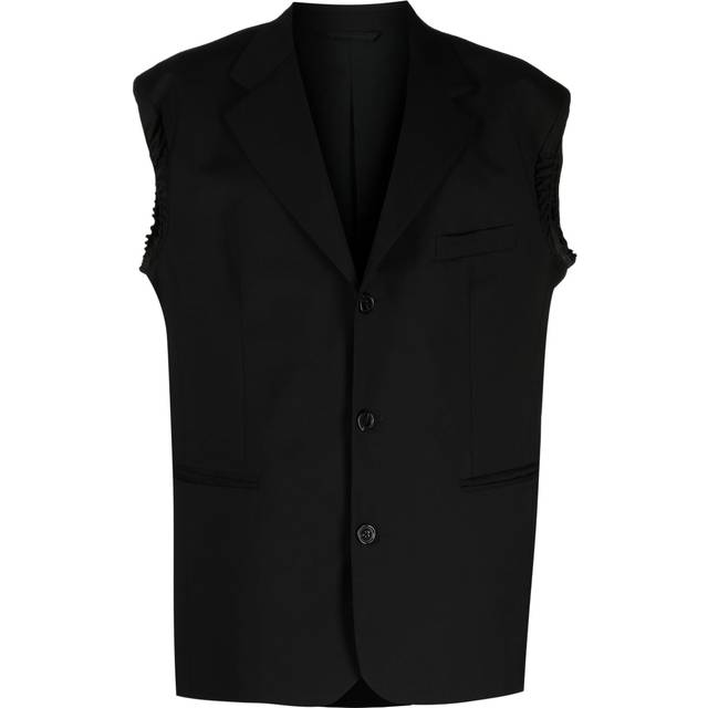 Raf Simons - single-breasted sleeveless blazer - men - Polyamide - S - Black