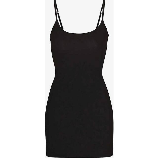 Skims Womens Onyx Soft Lounge Stretch-jersey Mini Dress Xxxxl - ONYX
