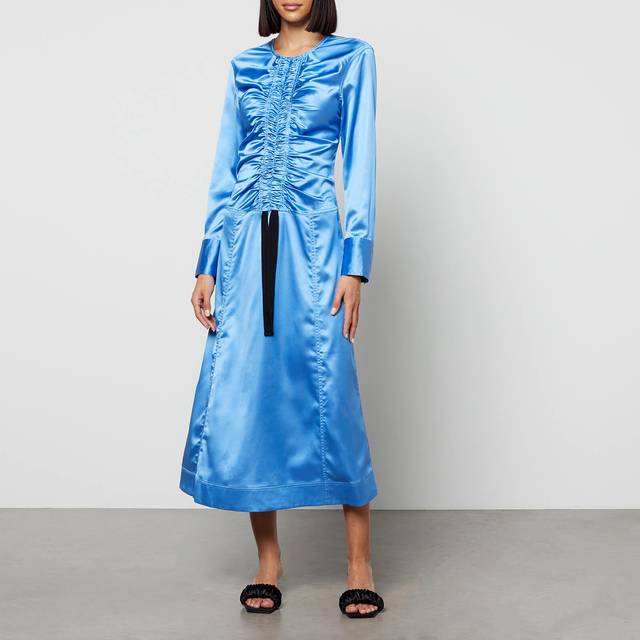 Ganni Satin Midi Dress