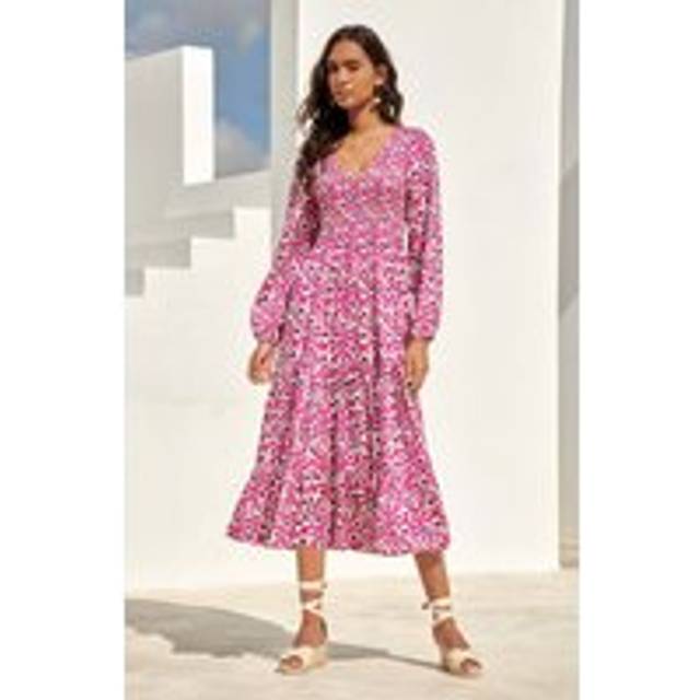 Fleur Satin Dress | Flower Orchid Pink - Bright Purple