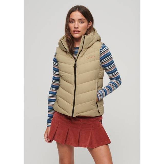 Superdry Hooded Microfibre Padded Gilet