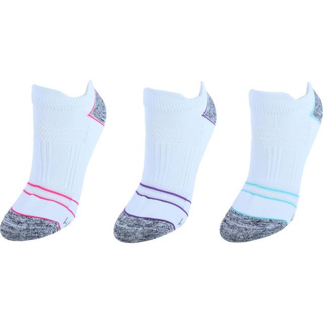 Fruit of the Loom Women's Premium Seamless No Show Tab Socks (3 Pack) - White (one size)
