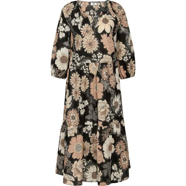 Noa Noa Carolina Floral Print Tiered Midi Dress