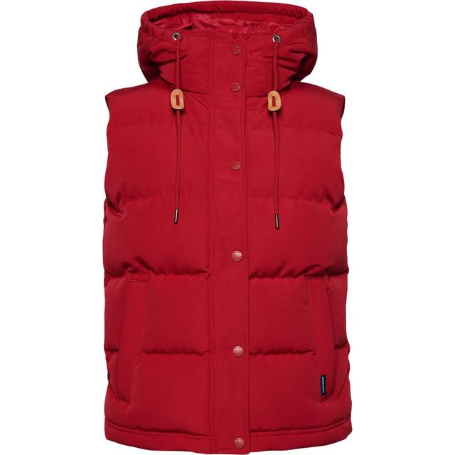 SleevelessHooded Puffer Jacket Superdry Everest - Rouge