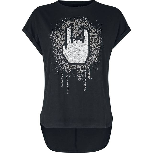 EMP Stage Collection T-Shirt with Leopard-Print Rockhand T-Shirt black - XL