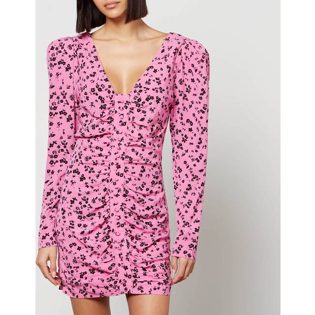 Rotate Ladies Super Pink Comb Jacquard Printed Mini Dress, Brand Size 34 (US Size 0) (Size 0)
