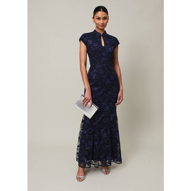 Phase Eight Women's Sofia Embroidered Maxi Dress - Navy - 22