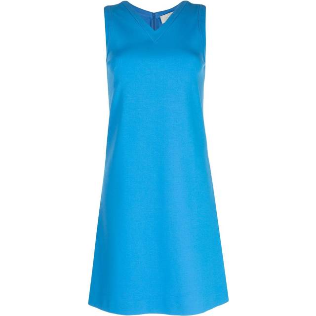 JANE - Riva V-neck sleeveless minidress - women - Polyamide/Spandex/Elastane/EcoVero Viscose (LENZING) - 10 - Blue