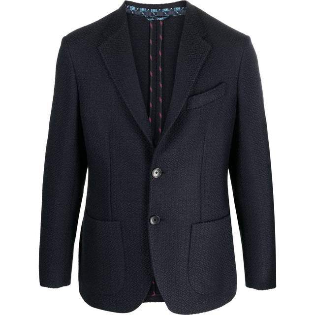 ETRO - Tie-pattern jacquard blazer - men - Acetate/Viscose/Polyester/Acrylic - 48 - Blue