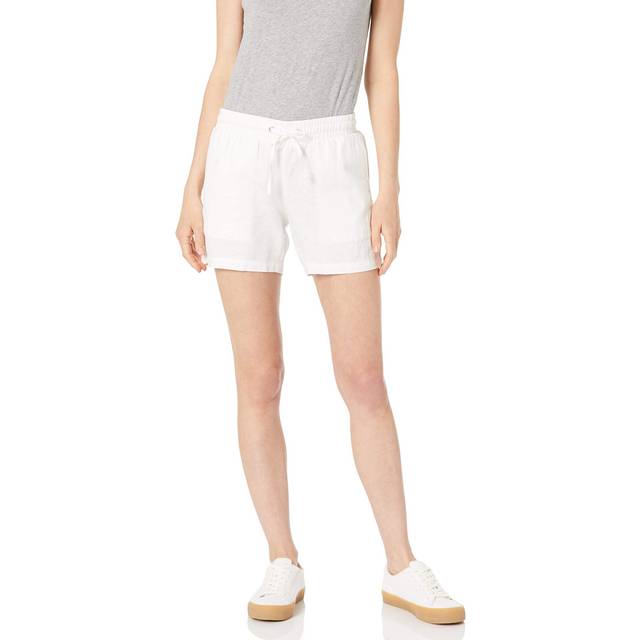 Amazon Essentials Womens 5 Inseam Drawstring Linen Blend Short (Availa