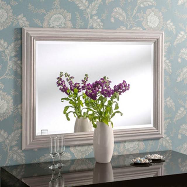 Yearn Mirrors Yearn Distressed White Framed Wall Mirror 129X76Cm, White