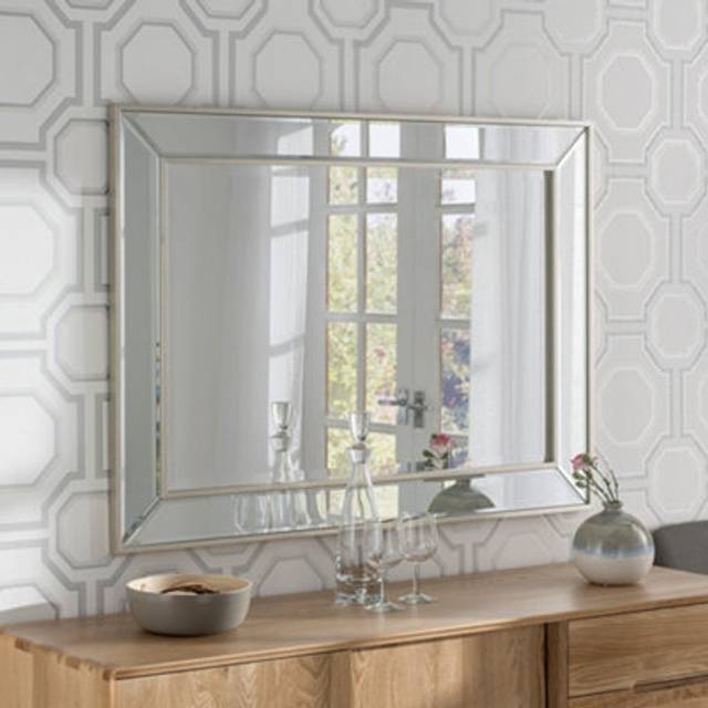Angled Wall Mirror Champagne 95x120.5cm - Metallic Silver - One Size