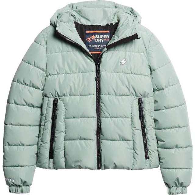 Hooded Puffer Jacket Superdry Spirit Sports - Vert - M