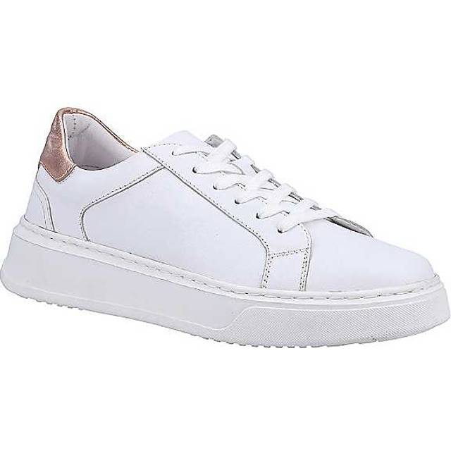 Hush Puppies Womens Trainers Chunky Camille Leather Lace Up white Leather (archived) - Size UK 5 - White