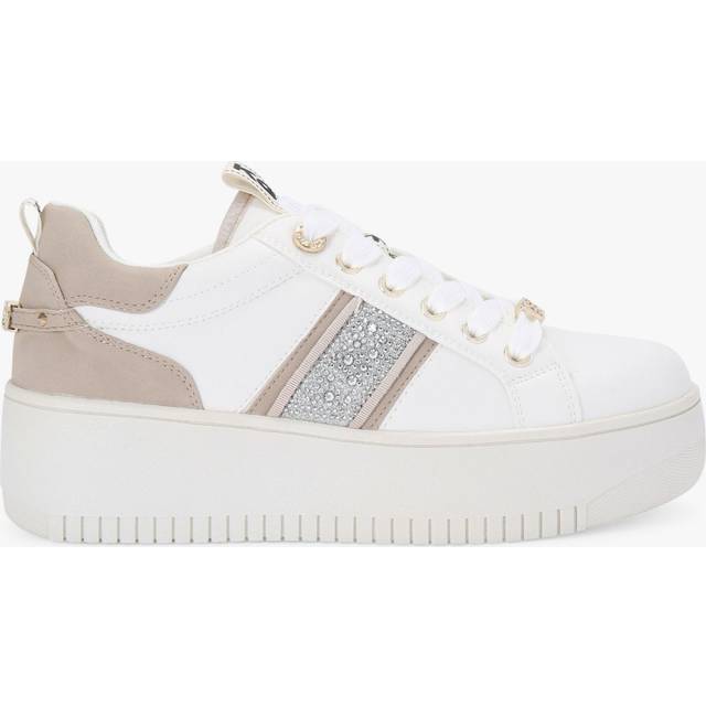 KG Kurt Geiger Womens Leslie Gem Sneakers - White - Size UK 8
