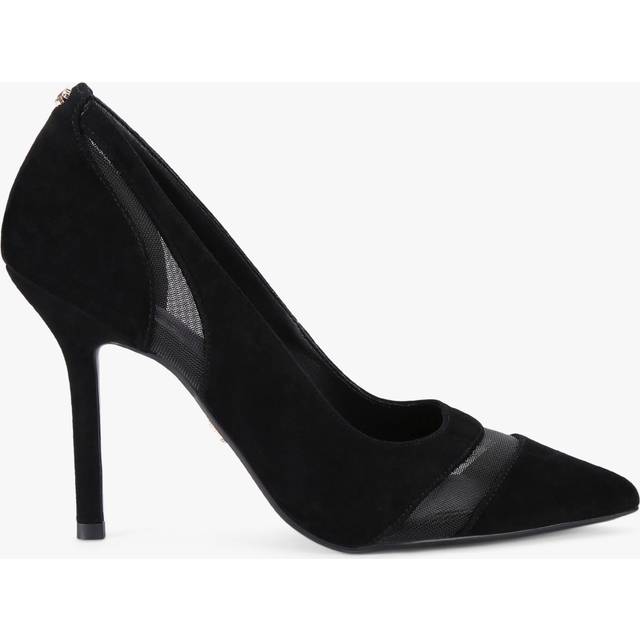 Carvela Black Allure Heeled Mesh and Suede Courts Eur 41 / 8 Uk Women - BLACK