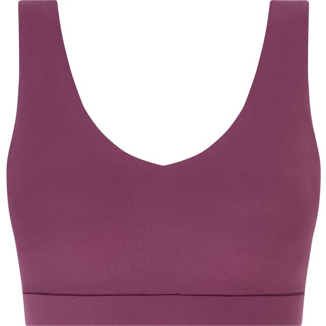 Chantelle Womens SoftStretch V-Neck Jersey Crop Top - Purple Polyamide - Size X-Small/Small